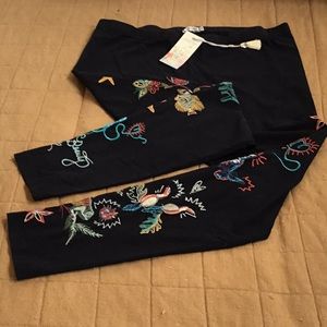 Johnny Was embroidered legging.